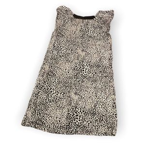 Zara Basic black and white animal print dress size xs